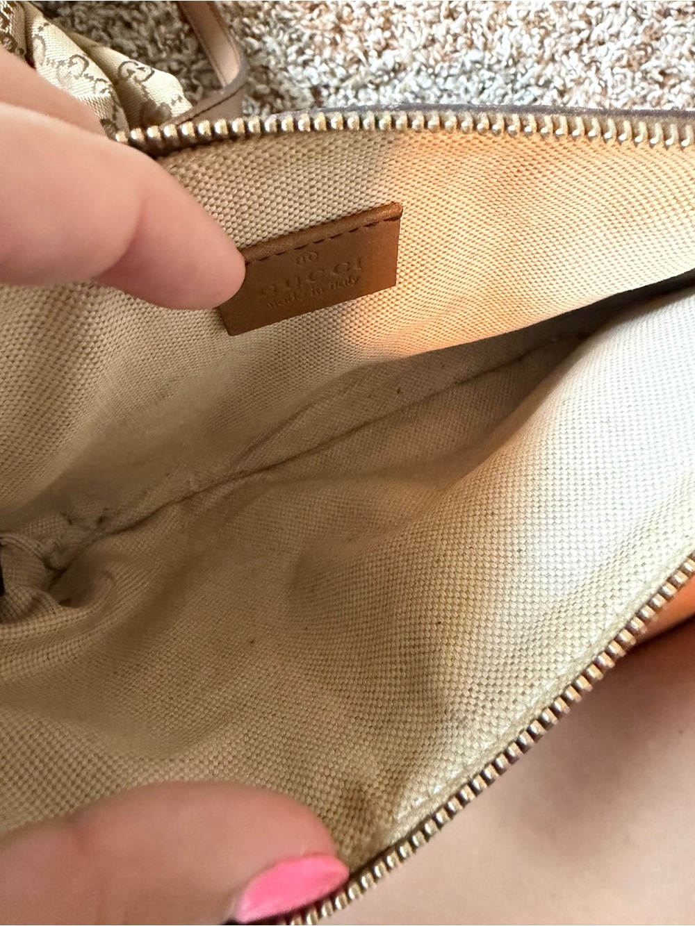 ⚡️Gucci GG Canvas Medium Tote with Brown Leather Trim - Picture 9 of 11